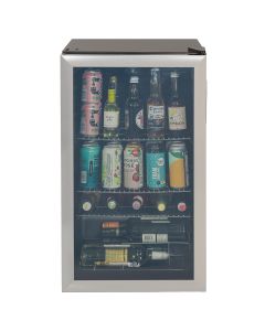 93L Glass Fronted Cooler, Stainless Steel	